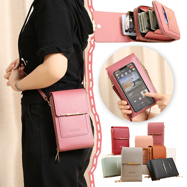 Crossbody Bag RFID-Blocking Waterproof PU Leather