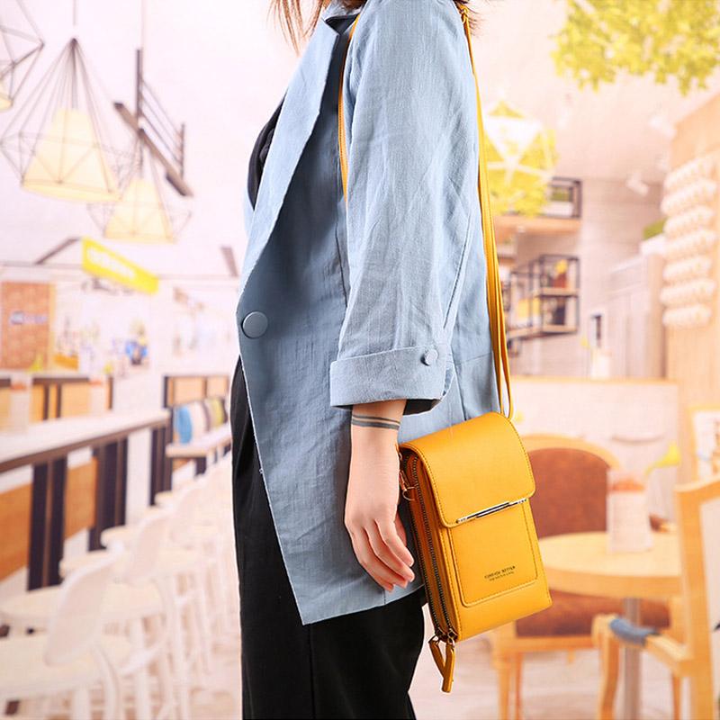 Crossbody Bag RFID-Blocking Waterproof PU Leather