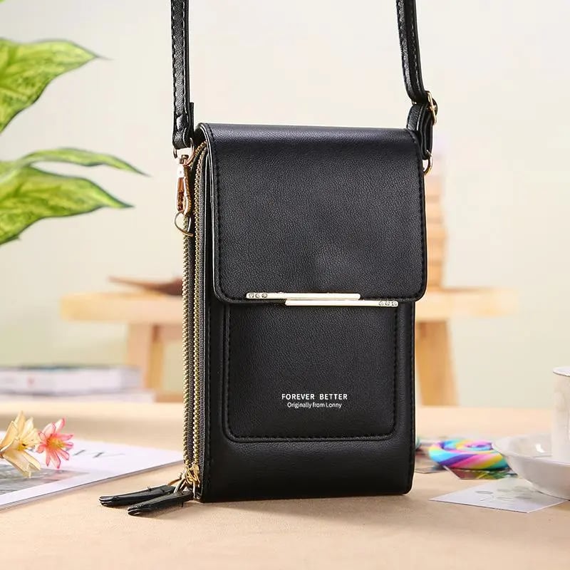 Crossbody Bag Touchscreen Window & RFID Protection