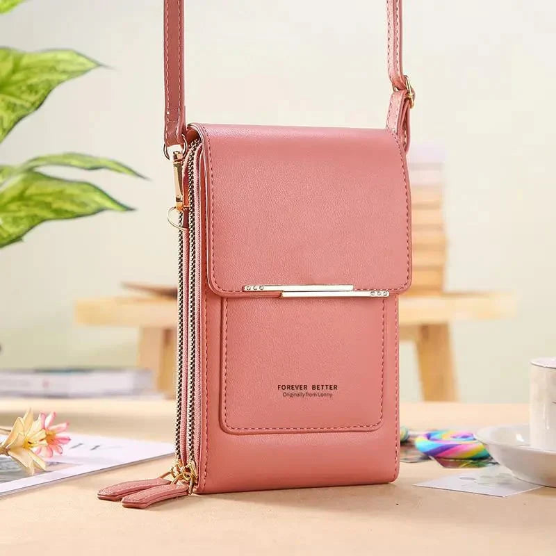 Crossbody Bag Touchscreen Window & RFID Protection