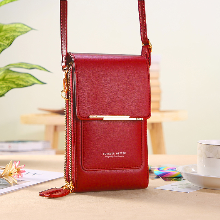 Crossbody Bag Touchscreen Window & RFID Protection