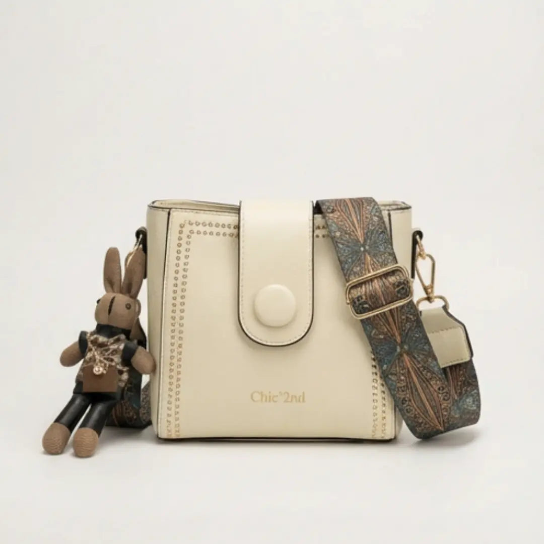 Crossbody Bag Vintage Faux Leather Artisan Woven Strap