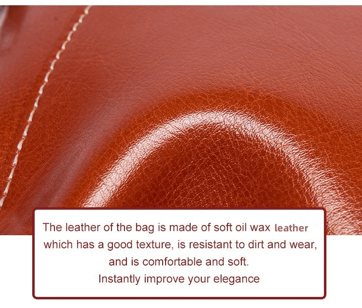 Crossbody Bag Vintage Leather-Look Multiple Compartments & Card Slots