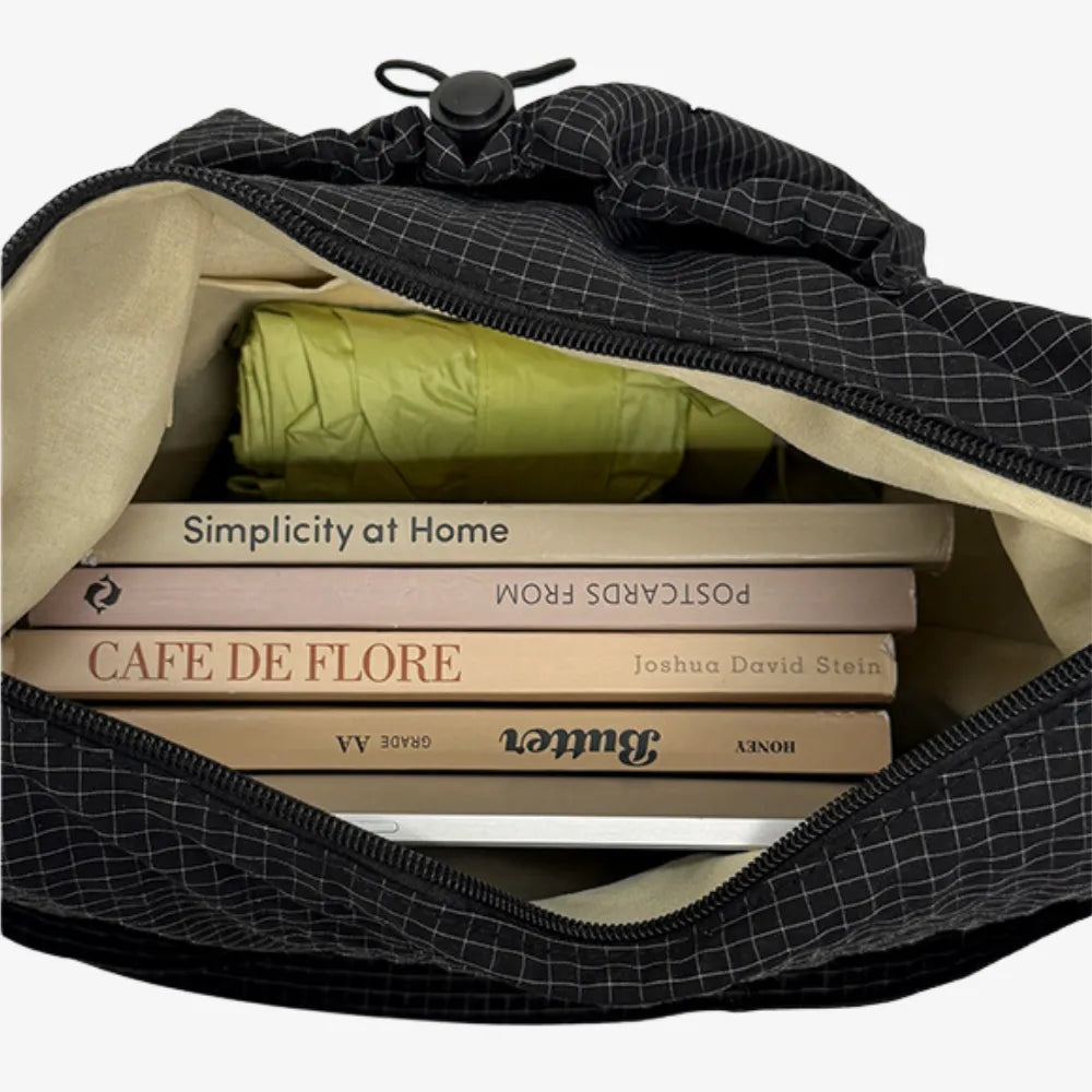 Crossbody Bag Waterproof Nylon Padded Laptop Compartment Zippered Pockets
