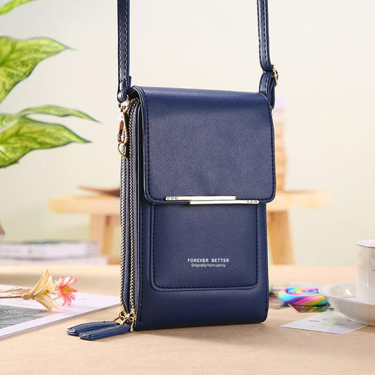 Crossbody Phone Bag Touchscreen Window & Multiple Compartments