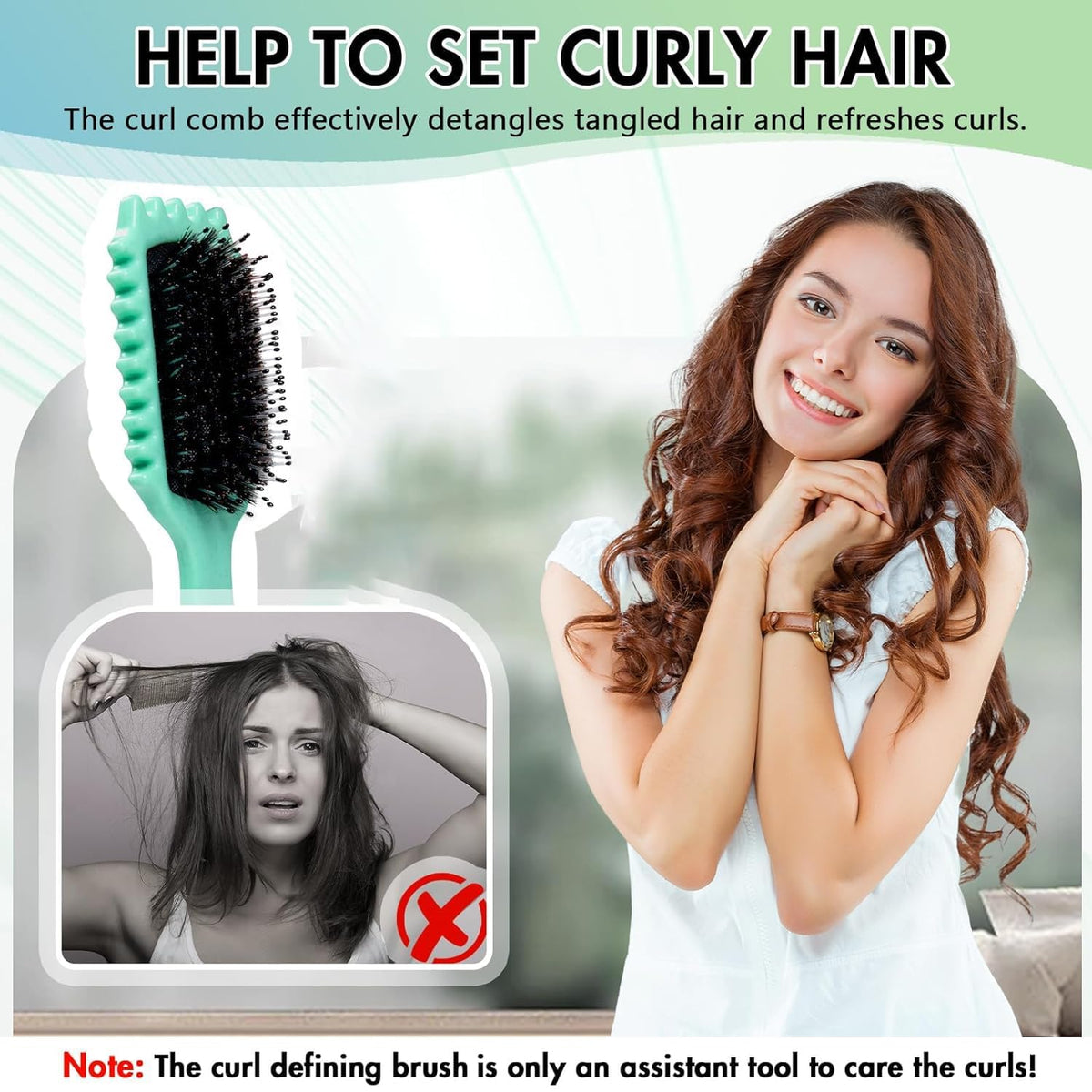 Curl-Defining Brush Side-Edge Vegan Bristles