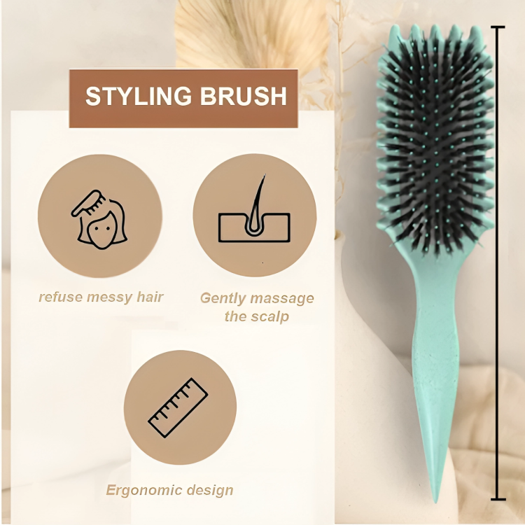 Curl-Defining Brush Side-Edge Vegan Bristles