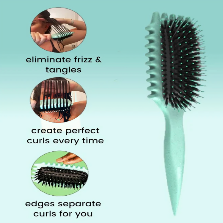 Curl-Defining Brush Side-Edge Vegan Bristles