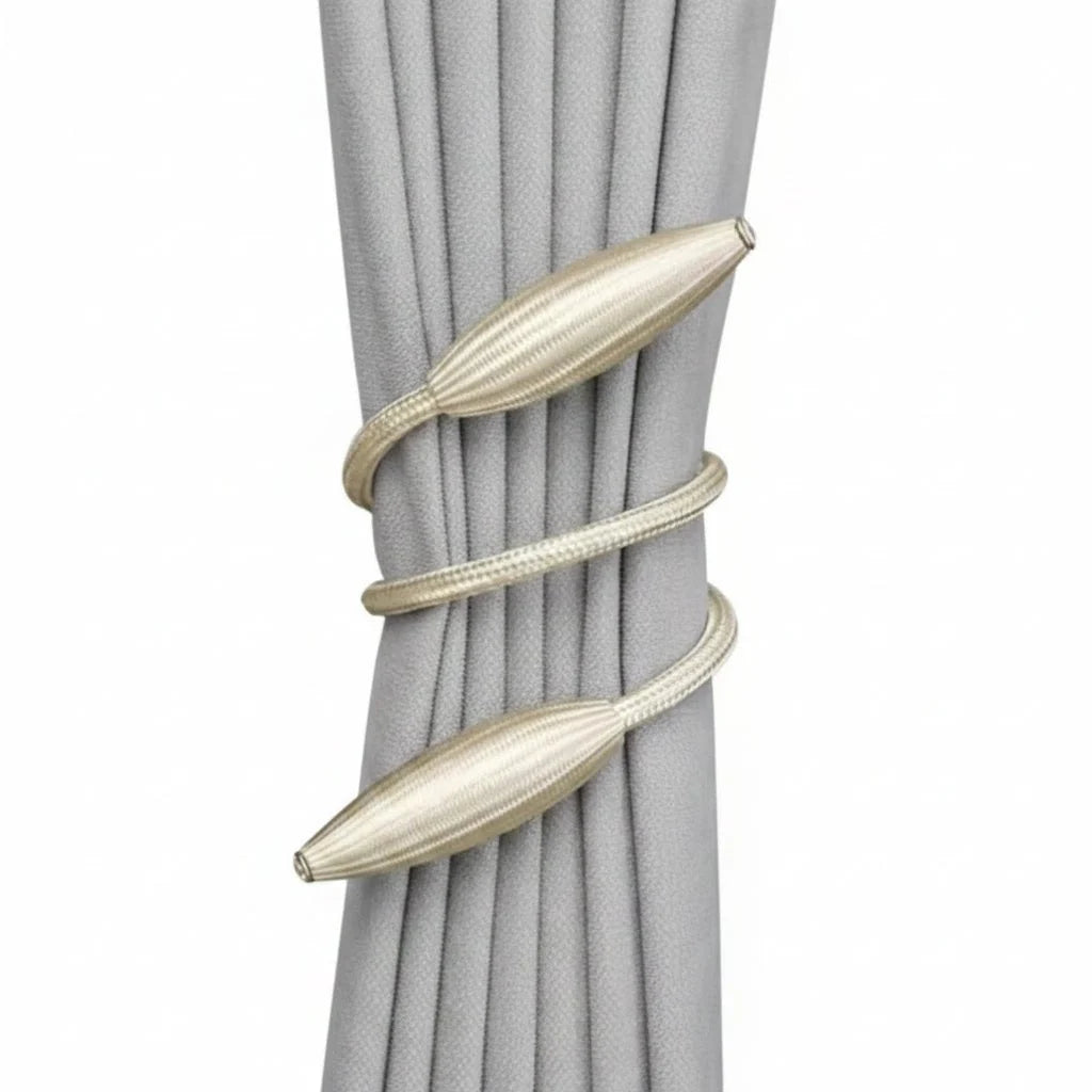 Curtain Holder Tool-Free Formable Aluminum Fabric-Friendly