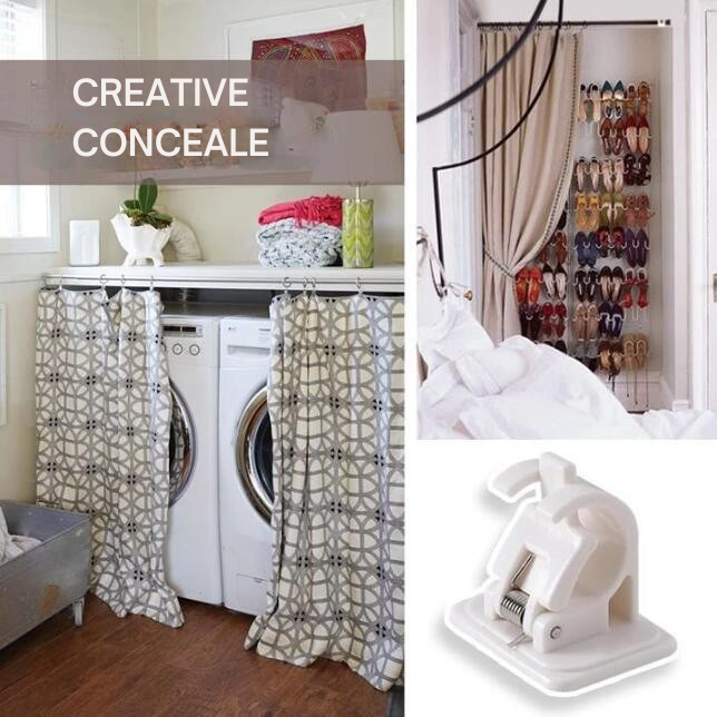 Curtain Rod Holder No-Drill Self-Adhesive Supports 8 Kg