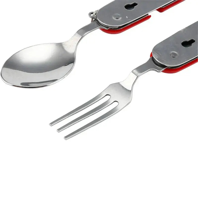 Cutlery Set Foldable 4-in-1 Stainless Steel Pocket-Sized