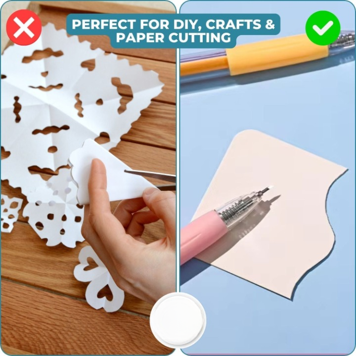 Cutting Pens Set of 6 360° Rotating Stainless Steel