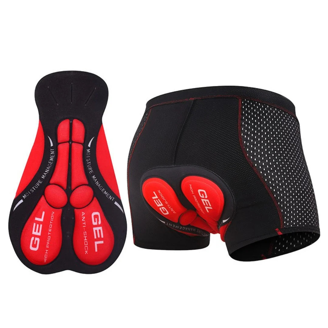 Cycling Shorts Gel-Padded Moisture-Wicking Elastic Fit