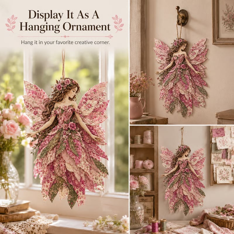 DIY Patchwork Kit Layered Floral Hanging 35 cm
