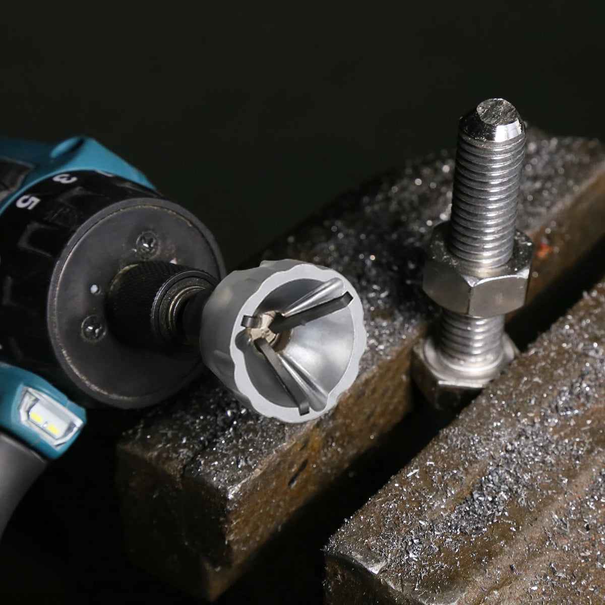 Deburring Tool Carbide 3-Flute 1/4-Inch Hex Shank