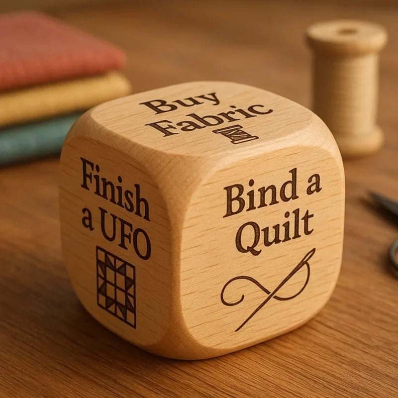 Decision Dice Laser-Engraved Natural Wood