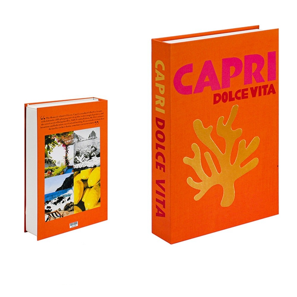 Decorative Book Travel-Themed Elegant Coffee Table Size