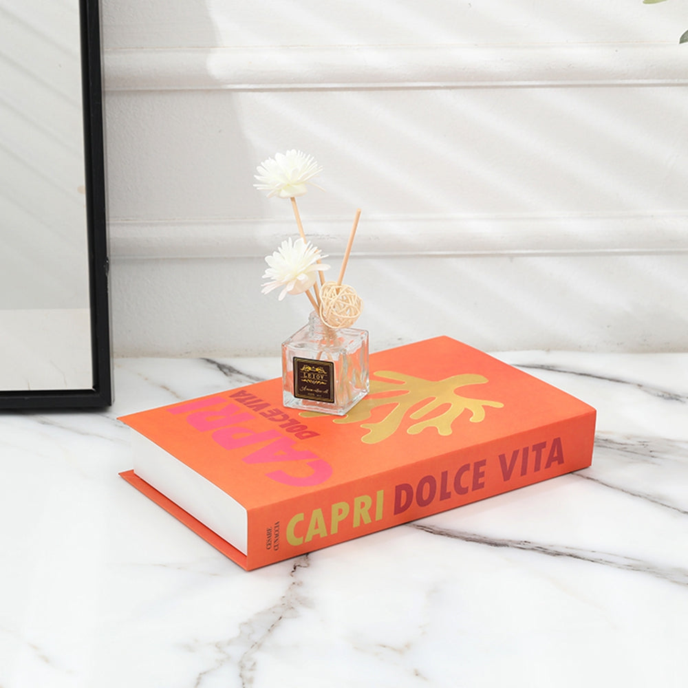Decorative Book Travel-Themed Elegant Coffee Table Size