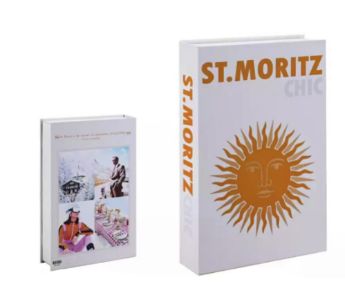 Decorative Book Travel-Themed Elegant Coffee Table Size