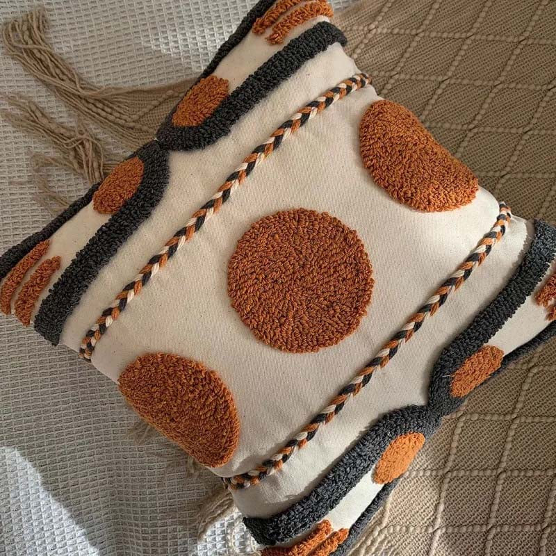 Decorative Cushion Handwoven & Tufted 45 x 45 Cm