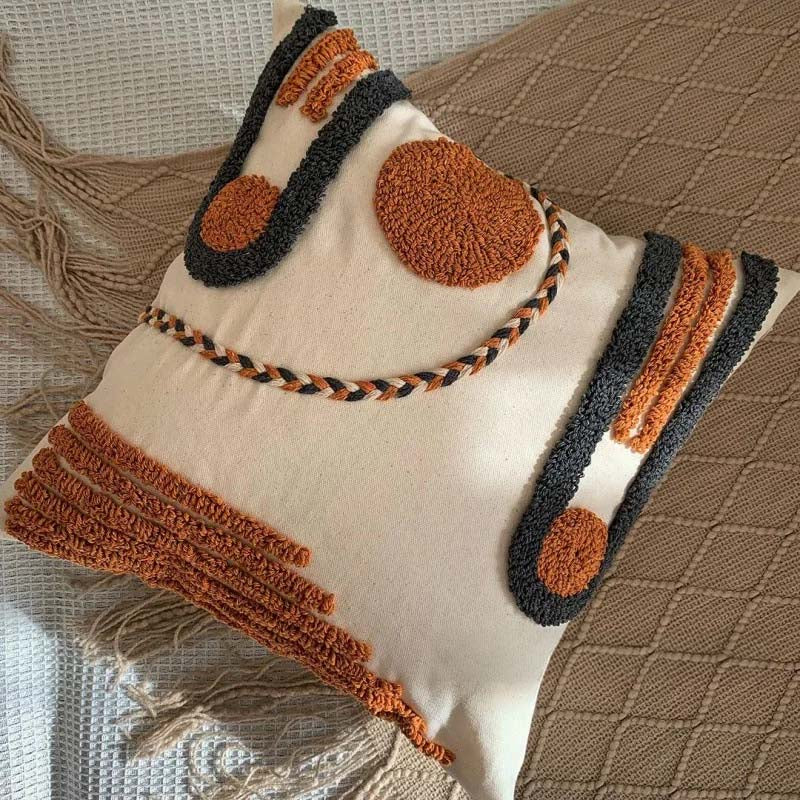 Decorative Cushion Handwoven & Tufted 45 x 45 Cm