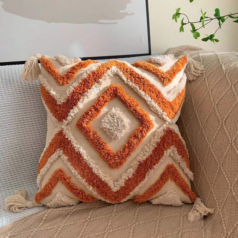 Decorative Cushion Handwoven & Tufted 45 x 45 Cm