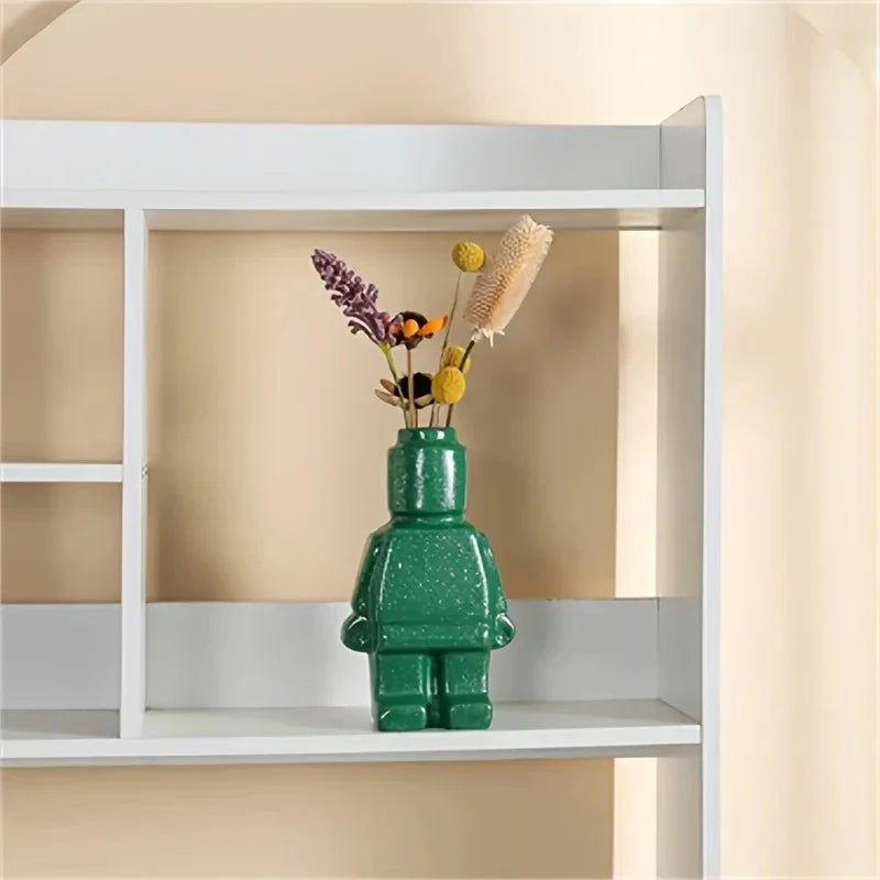 Decorative Vase Lego-Inspired Resin Smooth Finish