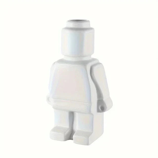 Decorative Vase Lego-Inspired Resin Smooth Finish