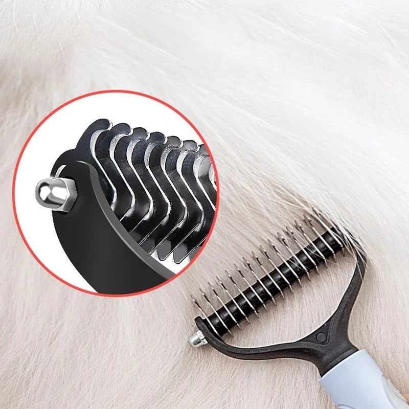 Dematting Brush Double-Sided Skin-Friendly Rounded Pins