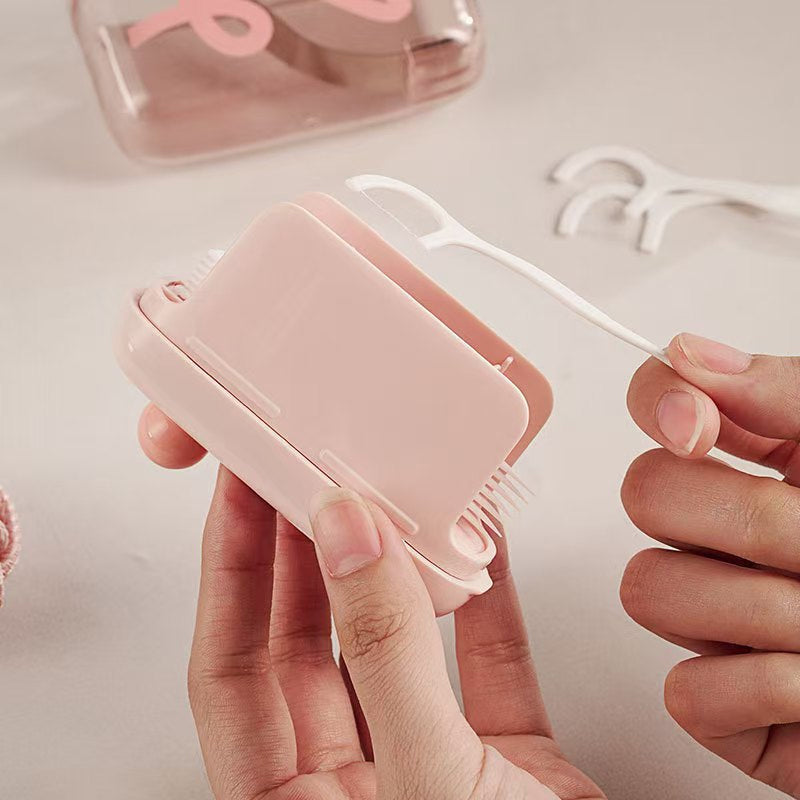 Dental Floss Dispenser One-Button Dispensing Refillable & Dustproof