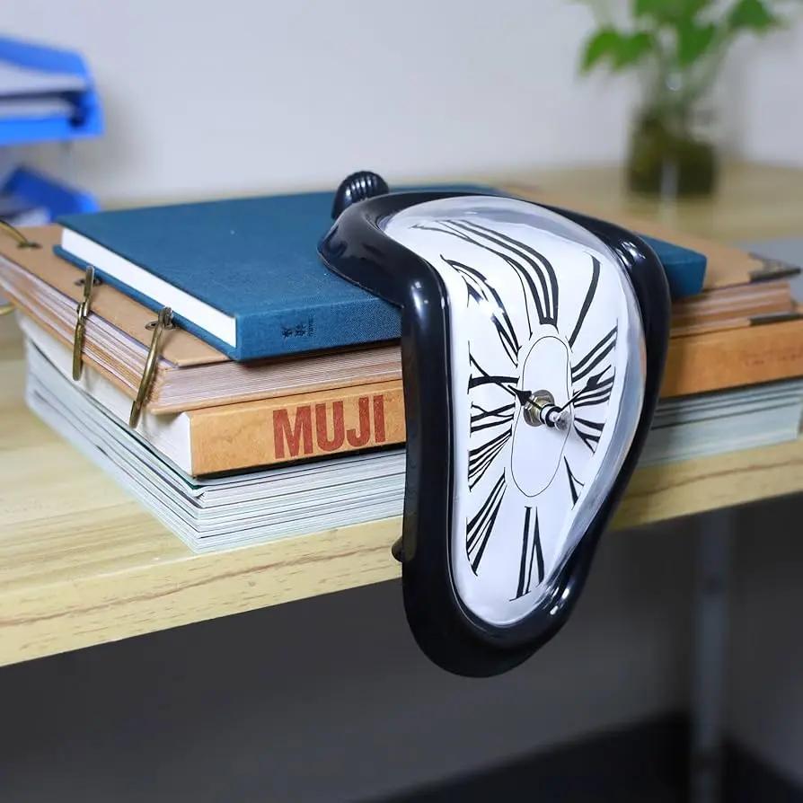 Desk Clock Surreal Melting Design Quartz Movement