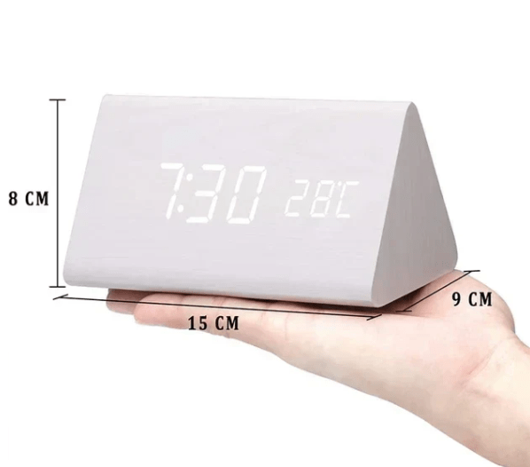 Desk Clock Voice-Activated LED Time & Temperature