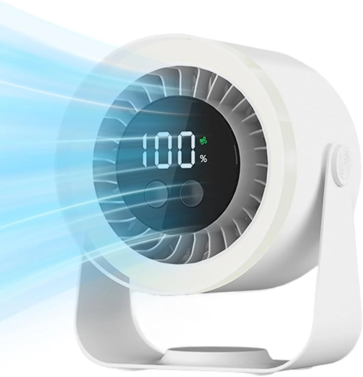 Desk Fan Ultra-Quiet 10 Speeds USB-C Rechargeable 10H