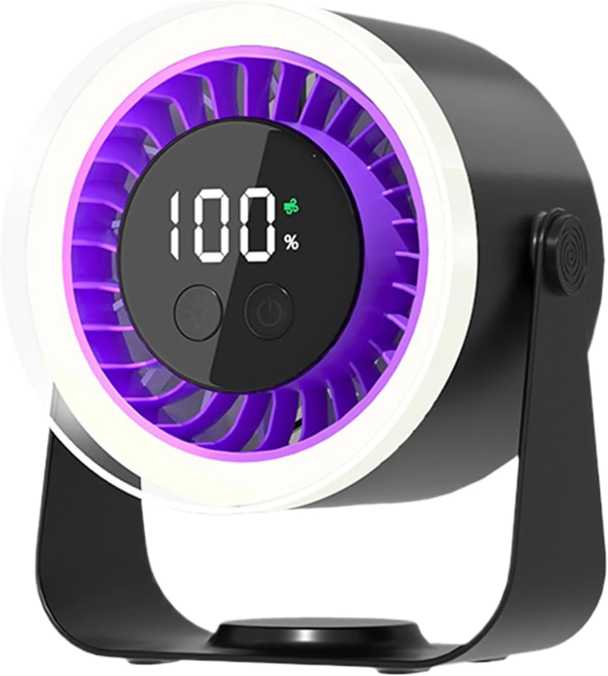 Desk Fan Ultra-Quiet 10 Speeds USB-C Rechargeable 10H