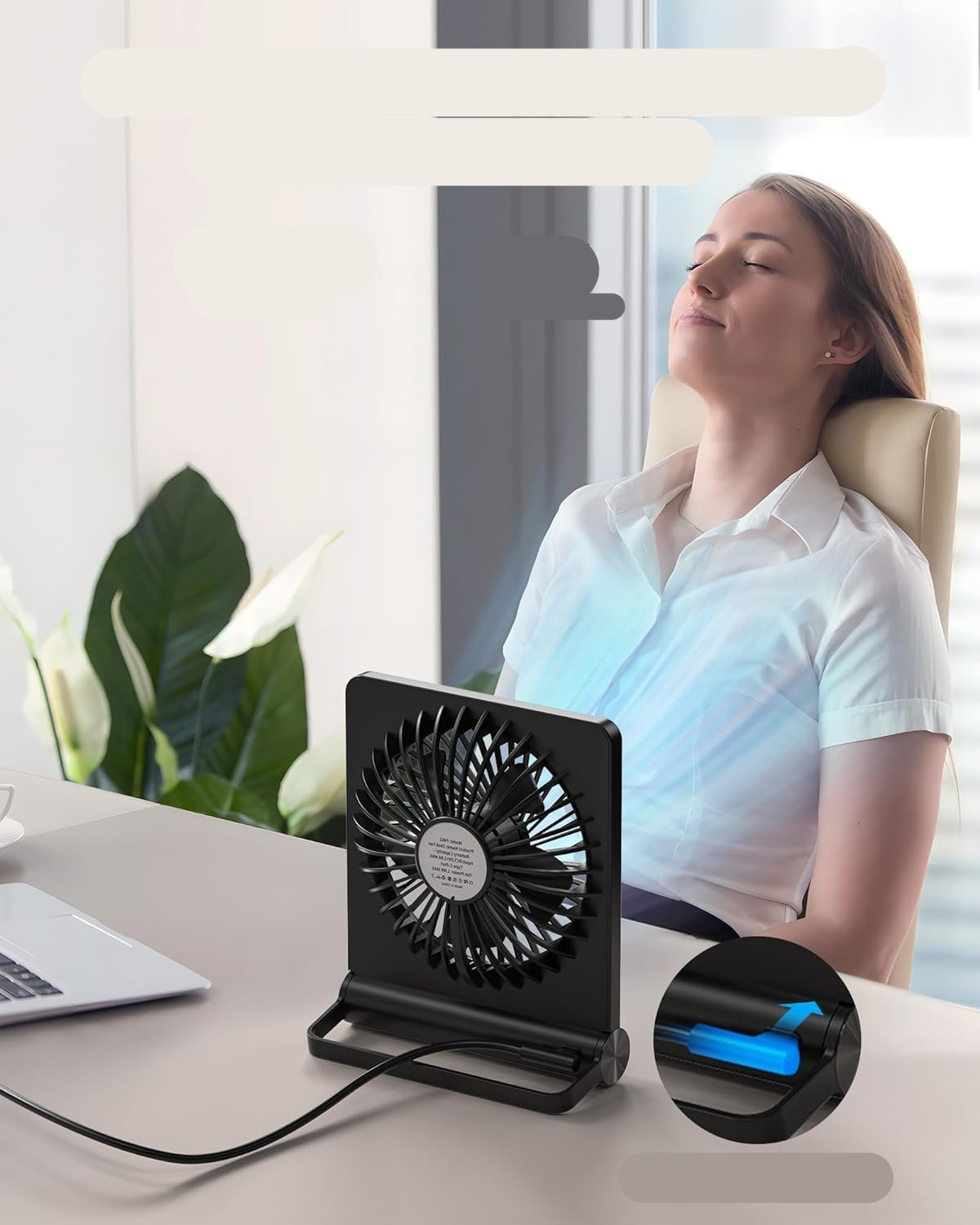 Desk Fan Ultra-Quiet USB Stepless Tilt