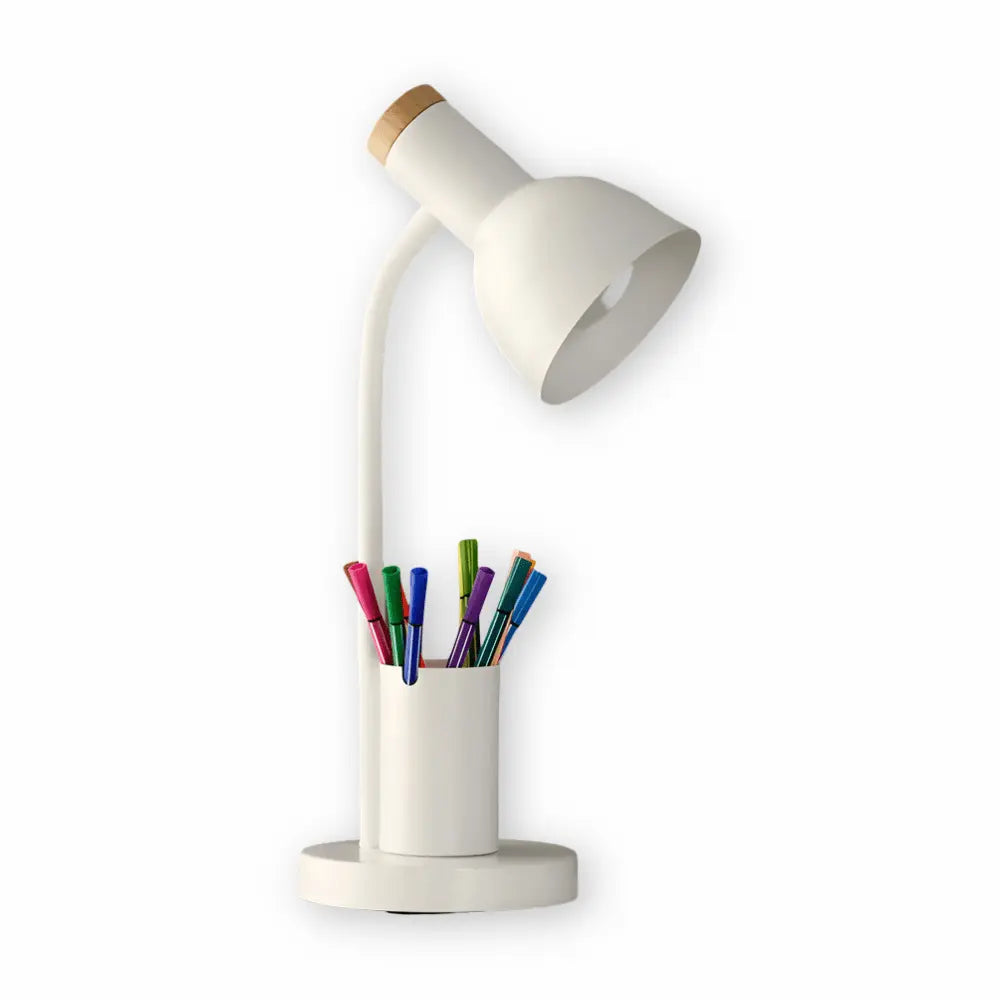 Desk Lamp Adjustable Head Pen Holder Three Mode Lighting