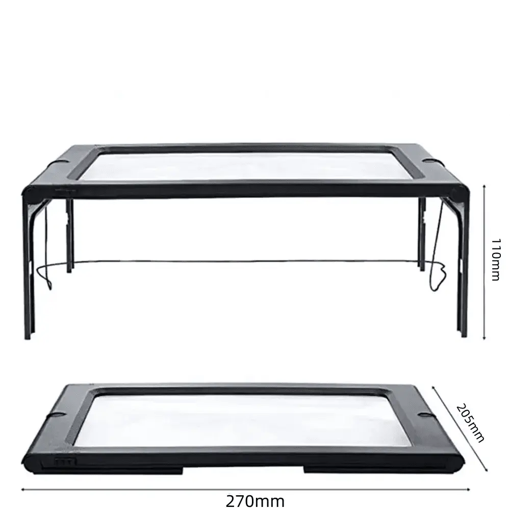 Desk Magnifier Foldable 3x Optical Built-In LED