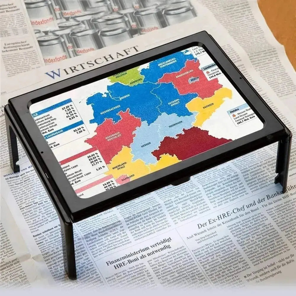 Desk Magnifier Foldable 3x Optical Built-In LED