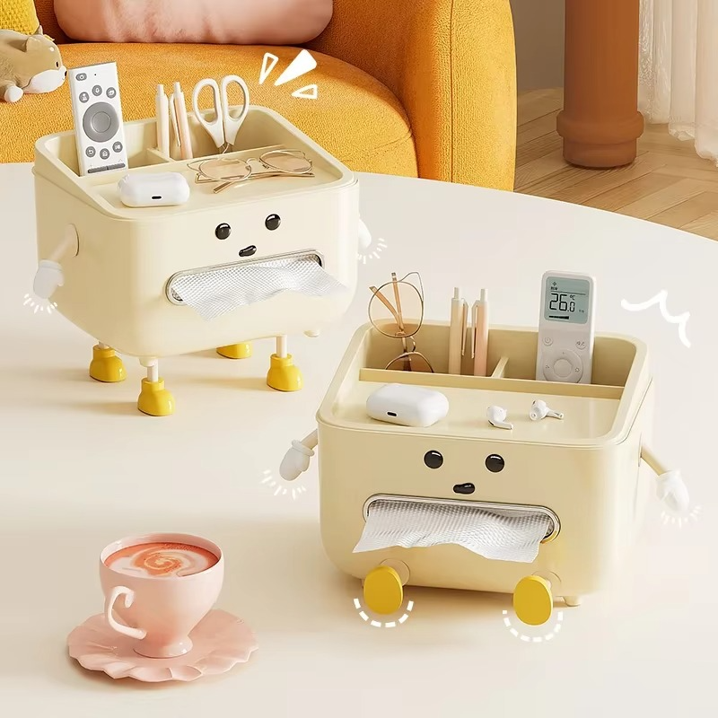 Desk Organizer 4 Compartments Rolling Wheels