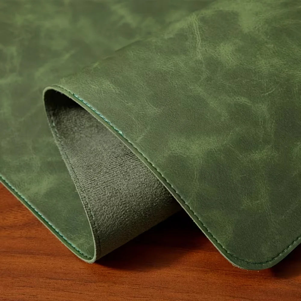 Desk Pad Set Leather-Look PVC Non-Slip Ergonomic Wrist Rests