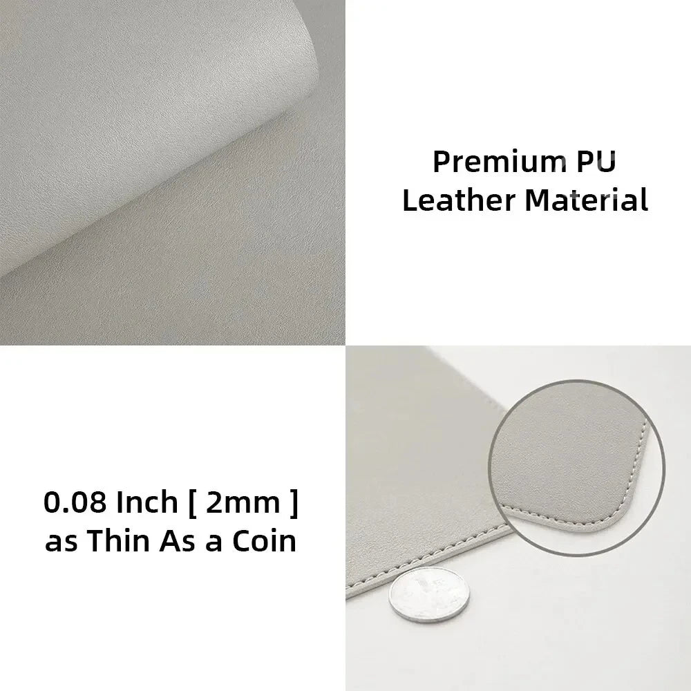 Desk Pad Waterproof Faux Leather Non-Slip Cork Backing