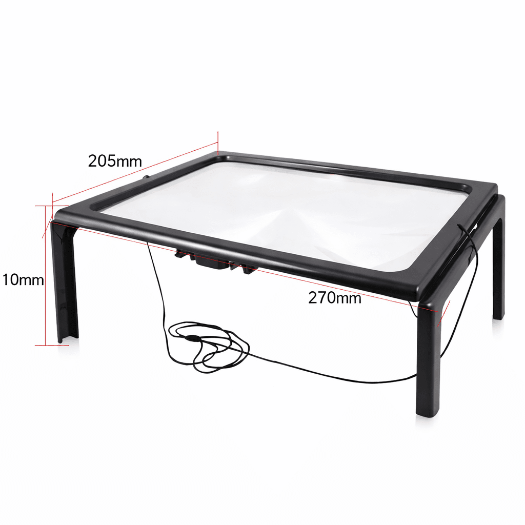 Desktop Magnifier 3x Full-Page Foldable LED & Hands-Free