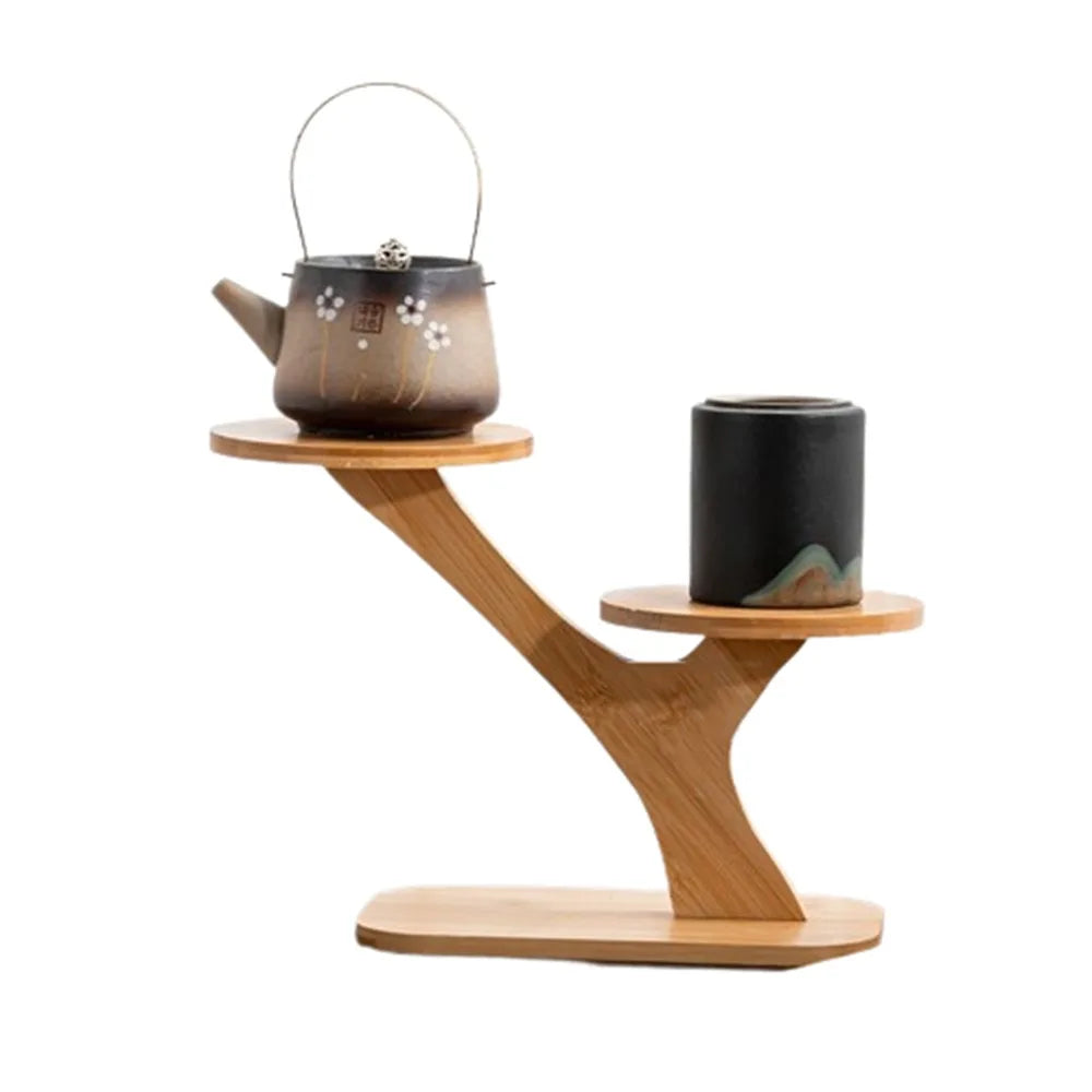 Desktop Plant Stand Bamboo Multi-Level Space-Saving