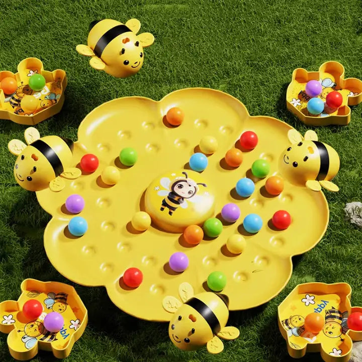 Dexterity Game Bee-Shaped Grabbers & Colorful Balls