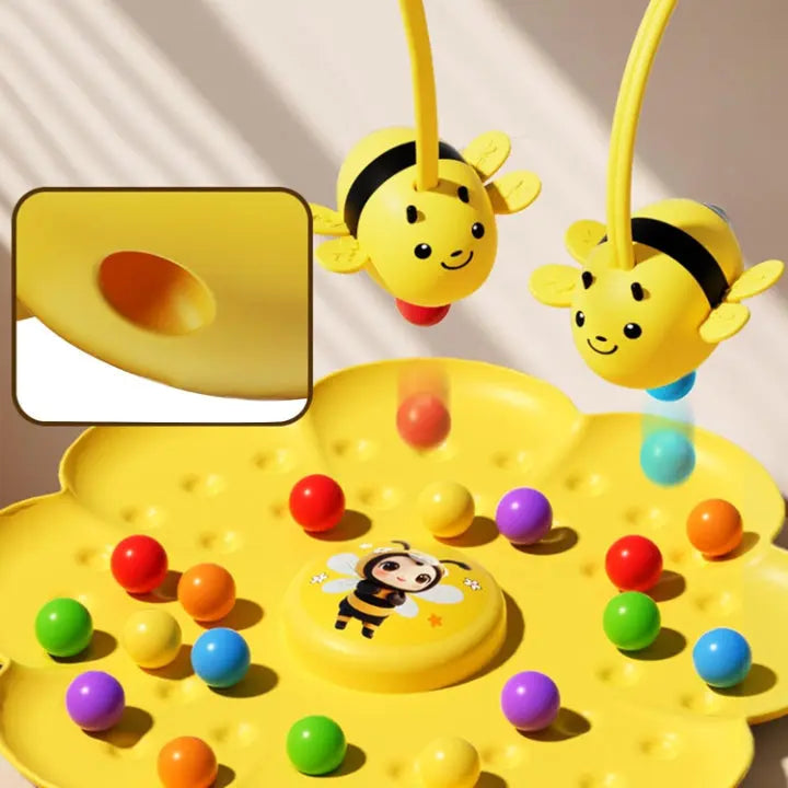 Dexterity Game Bee-Shaped Grabbers & Colorful Balls