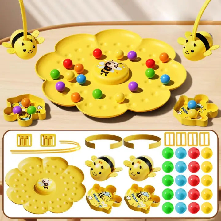Dexterity Game Bee-Shaped Grabbers & Colorful Balls