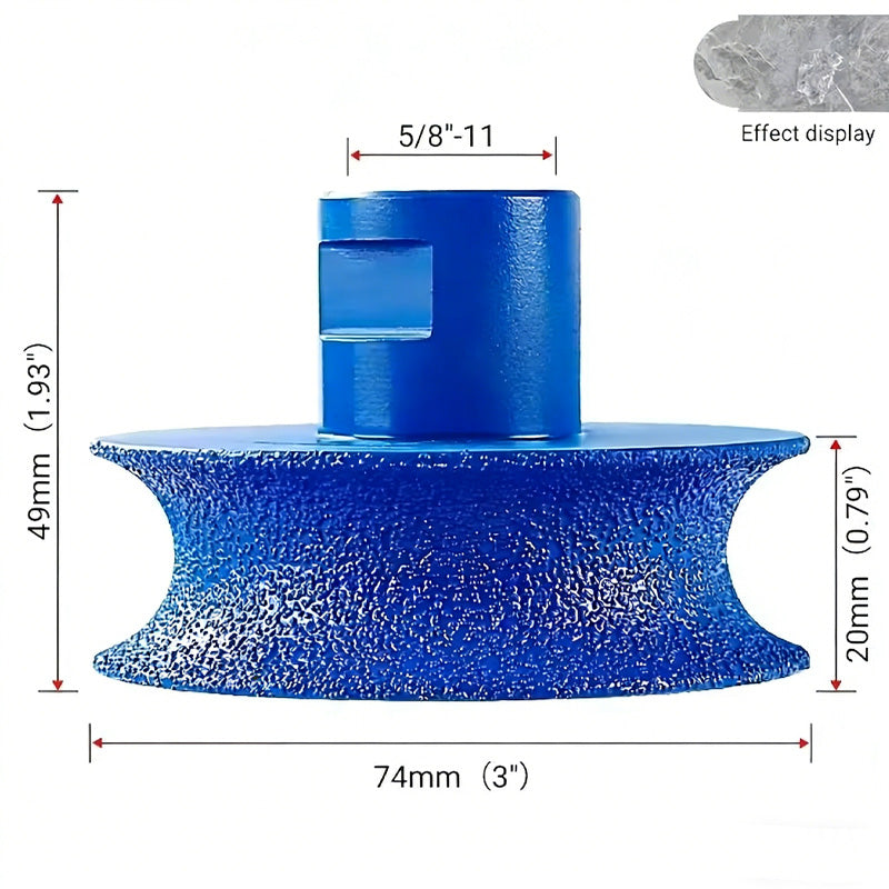 Diamond Grinding Wheel 74 mm Brazed For Stone