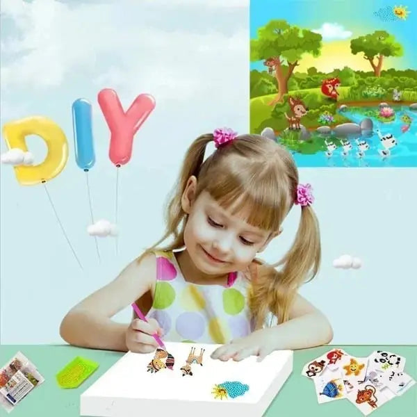 Diamond Painting Kit Non-Toxic Resin Stones Pen & Gems