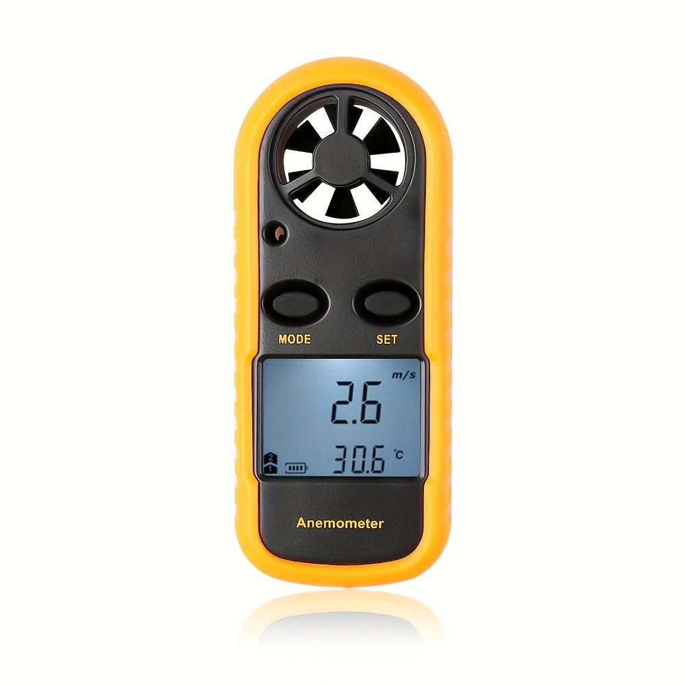 Digital Anemometer Backlit LCD Accurate Readings Pocket-Sized