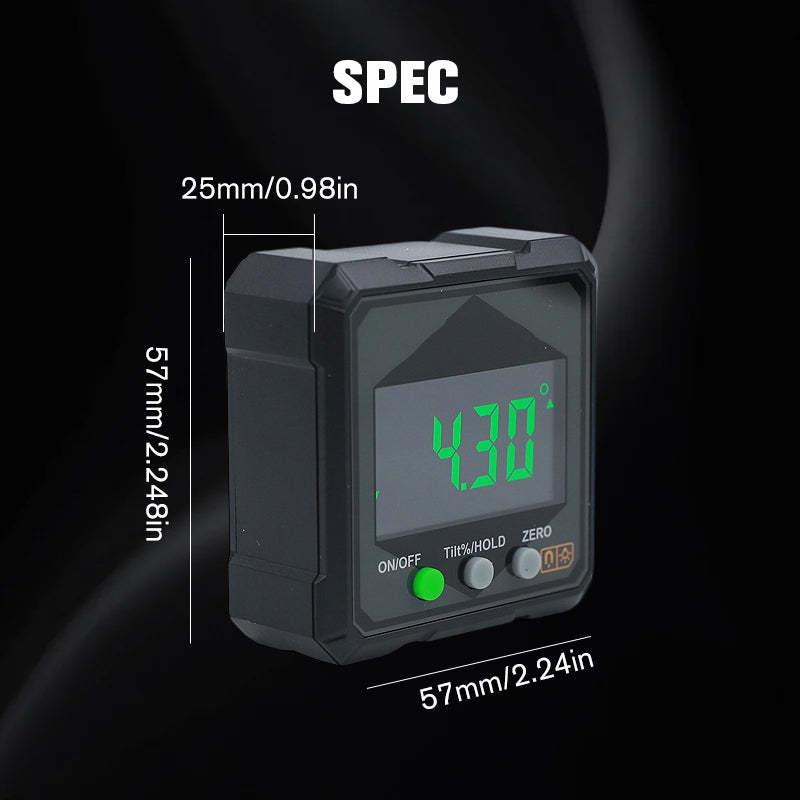 Digital Angle Gauge Magnetic Base Hands-Free 0.2° Accuracy